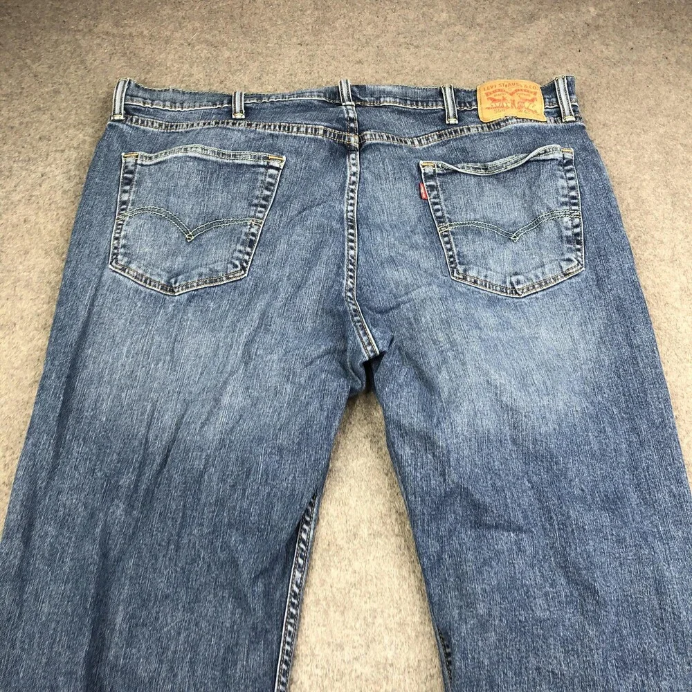 Levis 559 Jeans Mens 42x36 Blue Medium Wash Relaxed Straight Denim Pants Casual